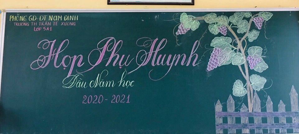 trang trí bảng họp phụ huynh